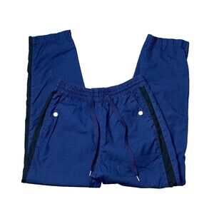 Maeve Anthropologie Women's Small Navy Tenley Twill Track Pants Side Stripes